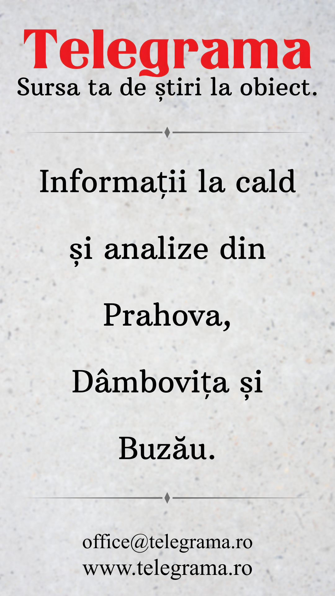 Telegrama - Sursa ta de stiri
