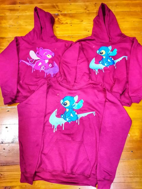 Poza produs Personalizare set trei hanorace stitch