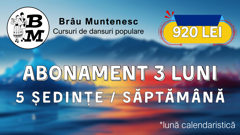 Abonament 3 luni - cinci ședințe pe săptămână