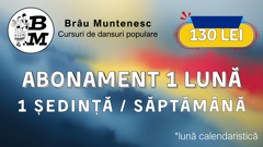 Abonament o lună - o ședință pe săptămână